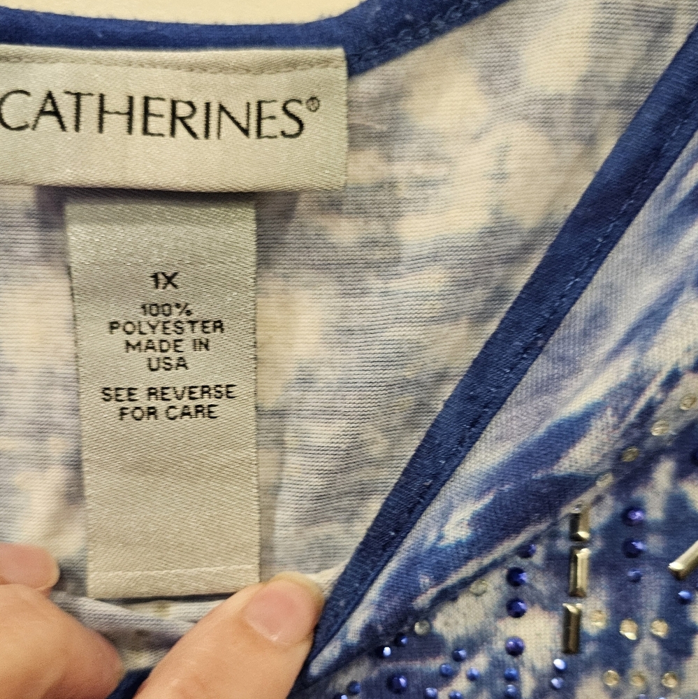 67 - Catherines Plus Size 1x Blouse With Crystals - image 6